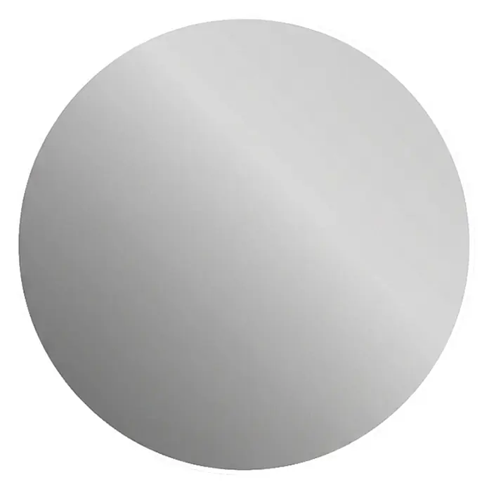 Espejo con luz Elegant - Diámetro: 60 cm, Blanco frío - Disco metálico redondo plateado y reflectante con un borde blanco fino.