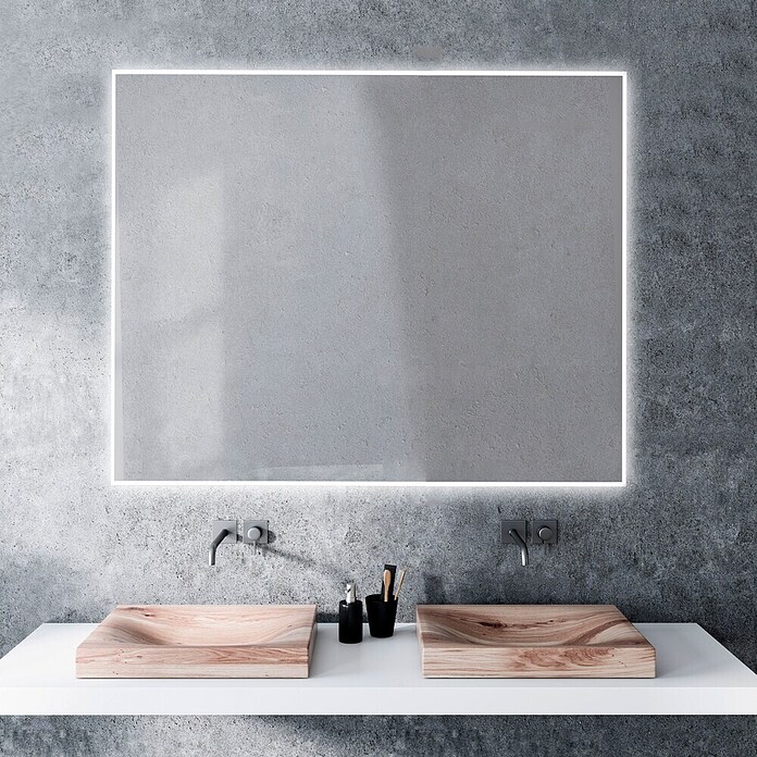 Espejo con luz Elegant (An x Al: 120 x 80 cm, Blanco frío) | BAUHAUS