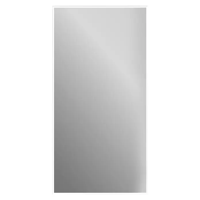Espejo con luz Elegant - An x Al: 45 x 90 cm, Blanco frío, Rectangular - Panel reflectante gris plateado con un fino marco blanco.