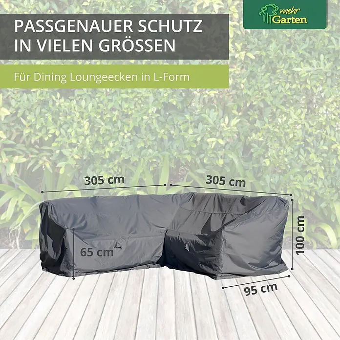 Mehr Garten Loungemöbel-Schutzhülle - Polyester (PES), Grau