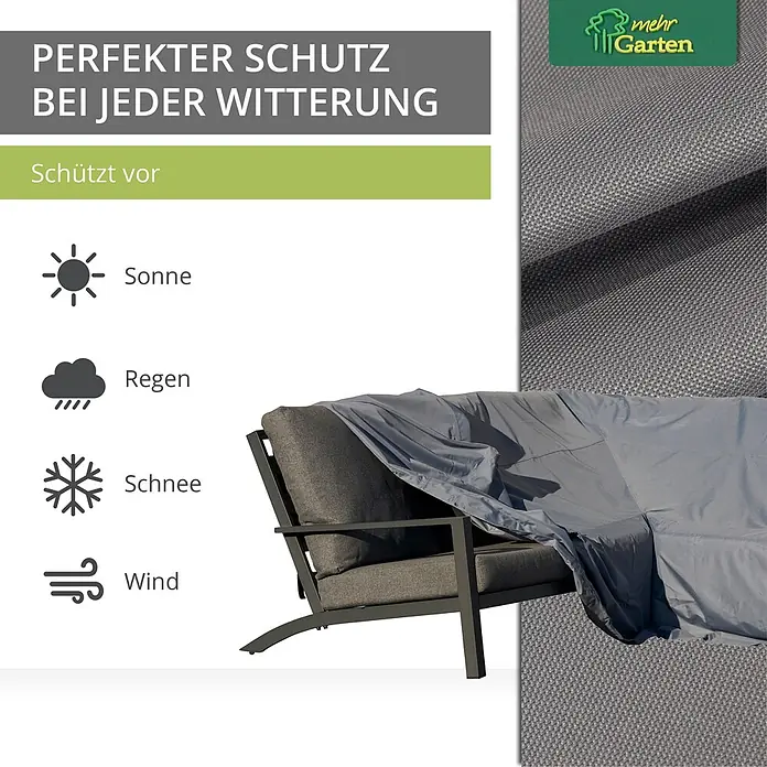 Mehr Garten Loungemöbel-Schutzhülle - Polyester (PES), Grau