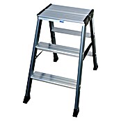 Krause Monto Stufen-Doppelleiter SePro D (Arbeitshöhe: 2,2 m, Anzahl Tritte: 2 x 3 Stufen, Tiefe Stufen: 80 mm, Aluminium)