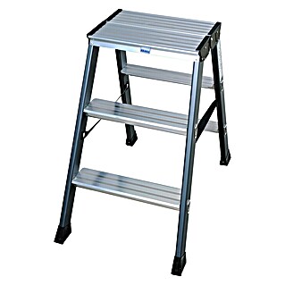 Krause Monto Stufen-Doppelleiter SePro D (Arbeitshöhe: 2,2 m, Anzahl Tritte: 6 Stk., Tiefe Stufen: 80 mm, Aluminium)