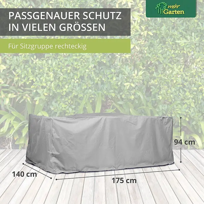 Mehr Garten Loungemöbel-Schutzhülle - Polyester (PES), Grau