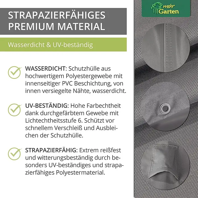 Mehr Garten Loungemöbel-Schutzhülle - Polyester (PES), Grau