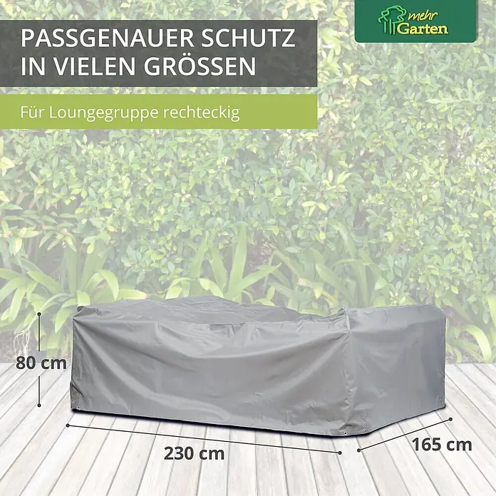 Mehr Garten Loungemöbel-Schutzhülle - Polyester (PES), Grau