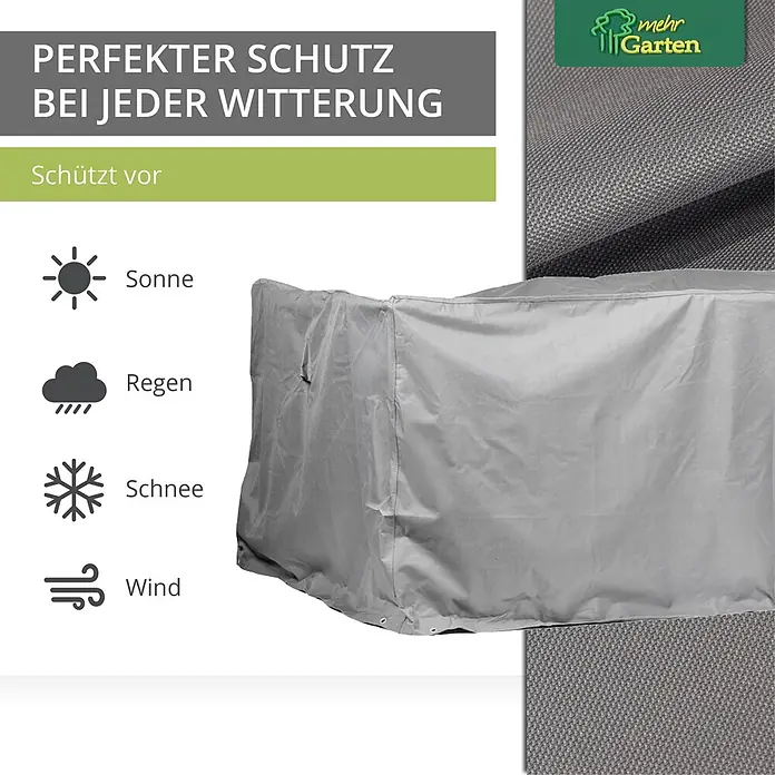 Mehr Garten Loungemöbel-Schutzhülle - Polyester (PES), Grau