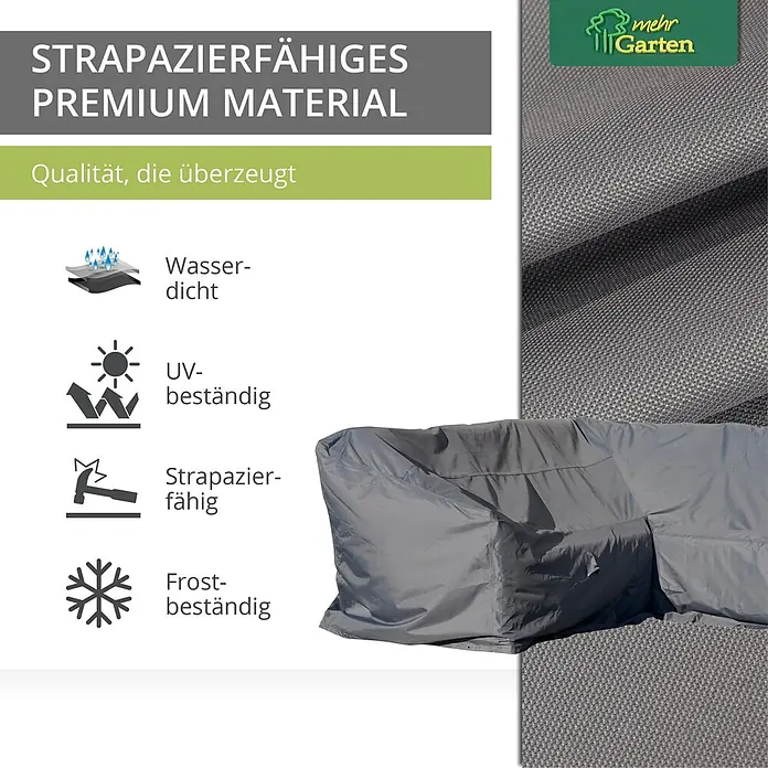 Mehr Garten Loungemöbel-Schutzhülle - Polyester (PES), Grau