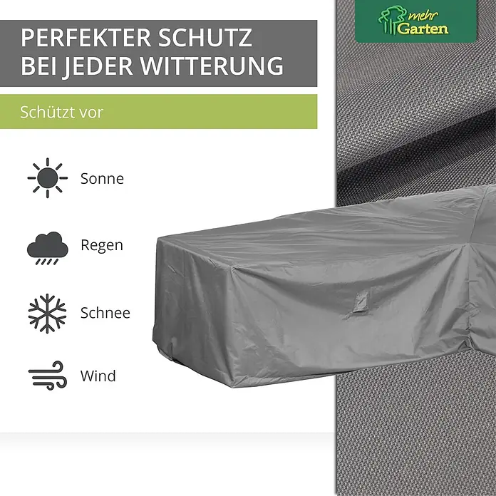 Mehr Garten Loungemöbel-Schutzhülle - Polyester (PES), Grau