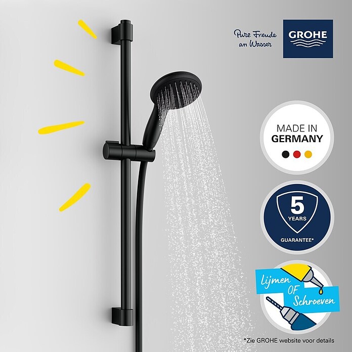 Grohe QuickFix Vitalio Start Doucheset met handdouche (Gatafstand: 47 cm - 62 cm, Aantal straalsoorten: 2 st.) | BAUHAUS