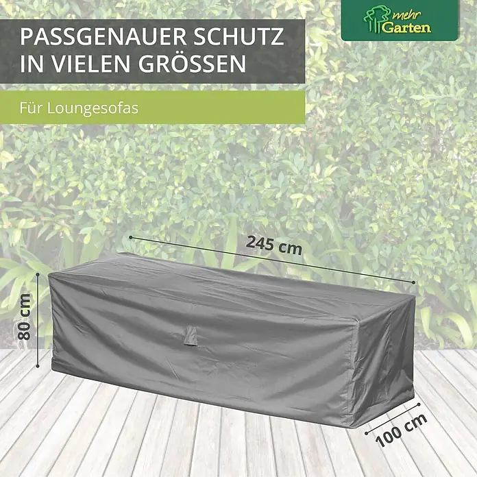 Mehr Garten Loungemöbel Schutzhülle - Polyester (PES), Grau