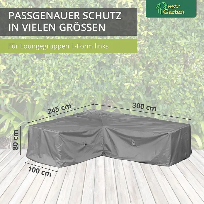 Mehr Garten Loungemöbel-Schutzhülle - Polyester (PES), Grau