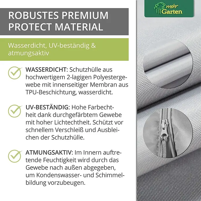 Mehr Garten Sonnenschirm-Schutzhülle - Polyester (PES), Grau