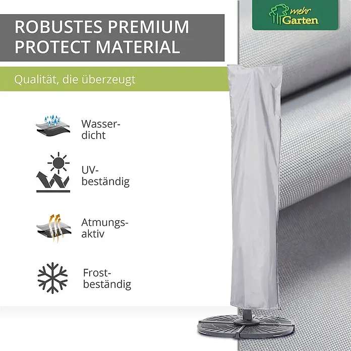 Mehr Garten Sonnenschirm Schutzhülle - Polyester (PES), Grau