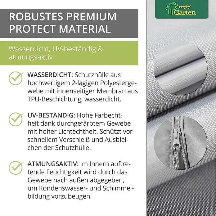Mehr Garten Sonnenschirm Schutzhülle - Polyester (PES), Grau