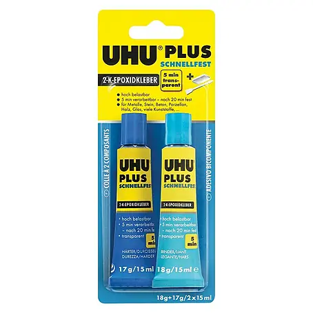 UHU plus schnellfest 2-Komponenten-Kleber 2K-Epoxidharzkleber