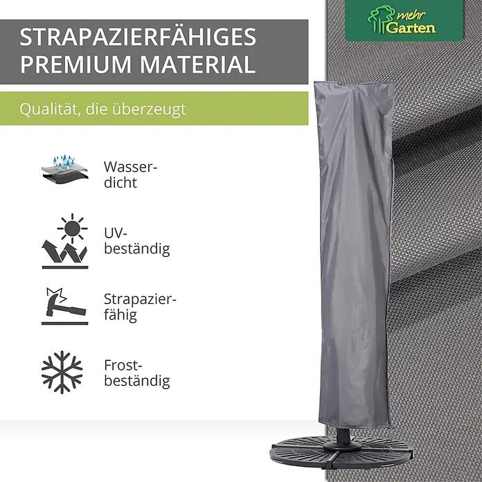 Mehr Garten Sonnenschirm Schutzhülle - Polyester (PES), Grau