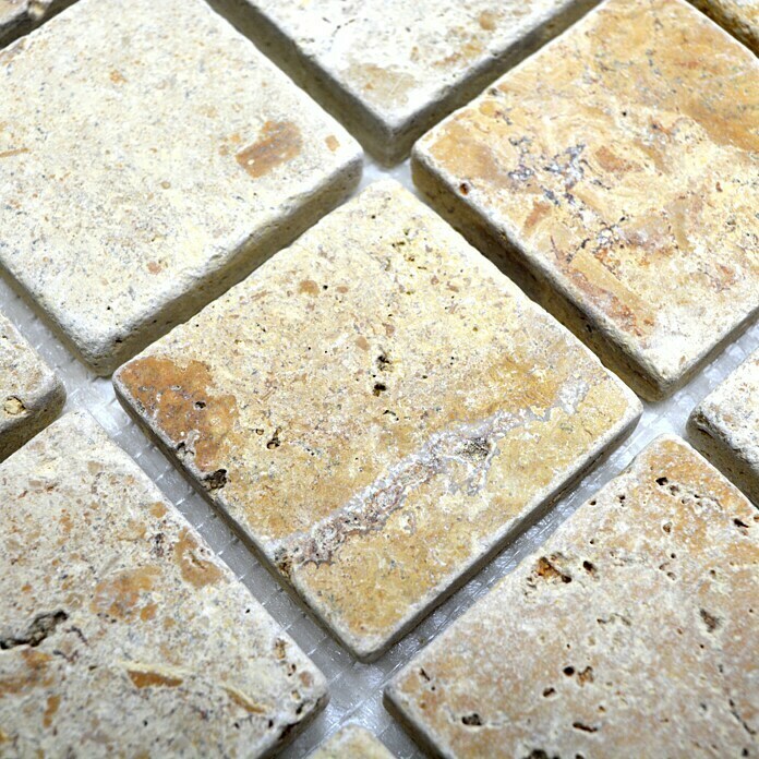 Mosaikfliese Quadrat XNT 51048 (30,5 x 30,5 cm, Gold, Matt)