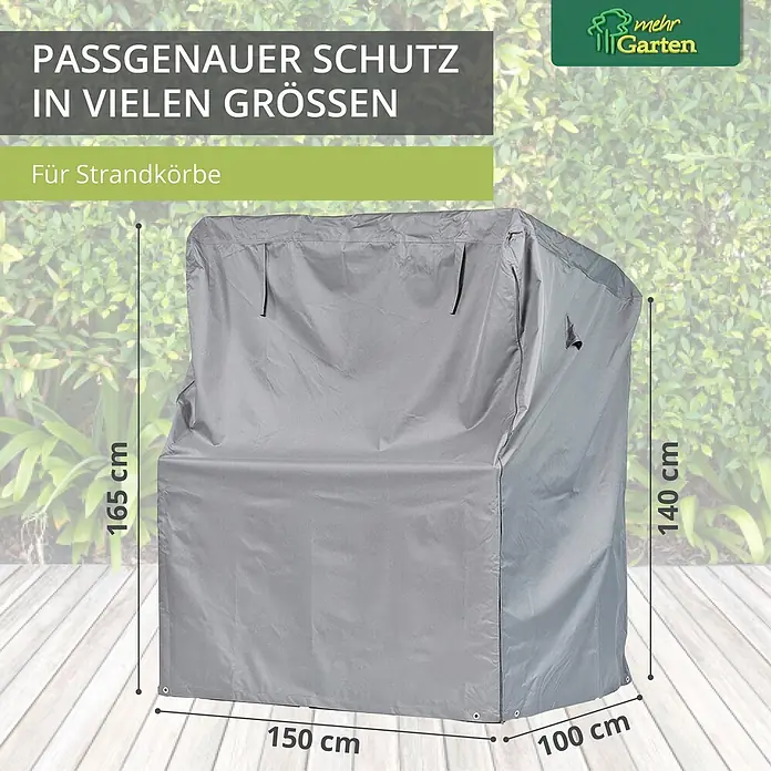 Mehr Garten Strandkorb-Schutzhülle - Polyester (PES), Grau