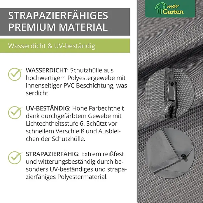 Mehr Garten Sonnenschirm Schutzhülle - Polyester (PES), Grau