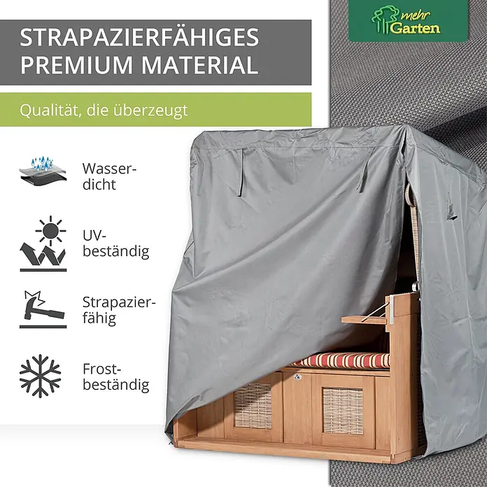 Mehr Garten Strandkorb-Schutzhülle - Polyester (PES), Grau