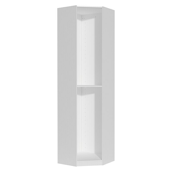 Finsa Módulo de armario rinconero (L x An x Al: 64 x 64 x 236 cm, Blanco,  Melamina)