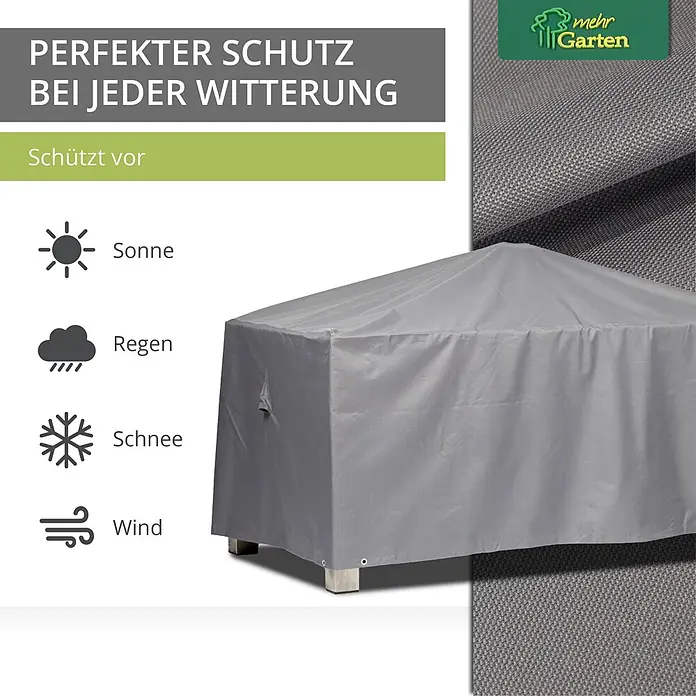 Mehr Garten Gartentisch-Schutzhülle - Polyester (PES), Grau