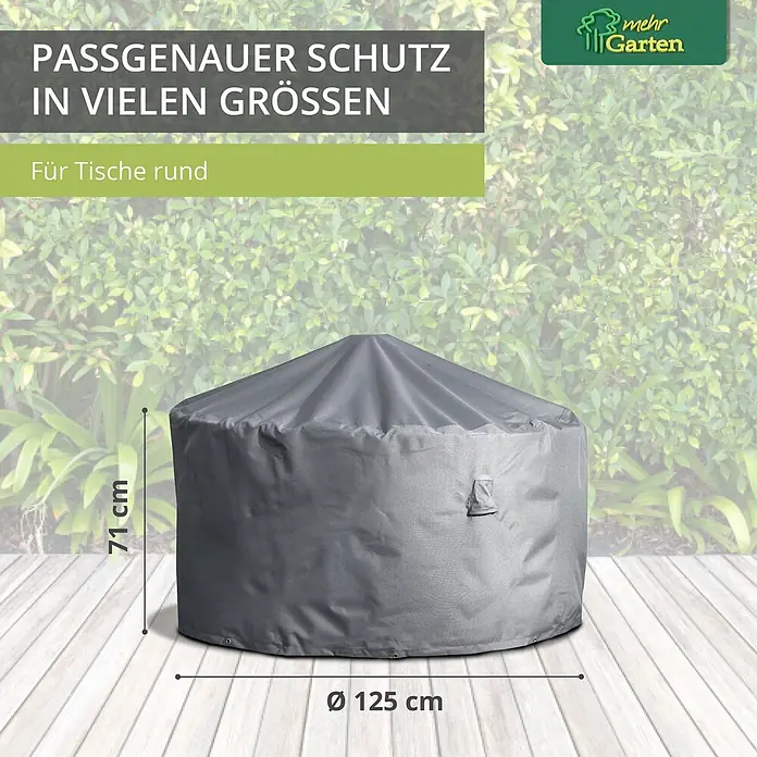 Mehr Garten Gartentisch-Schutzhülle - Polyester (PES), Grau