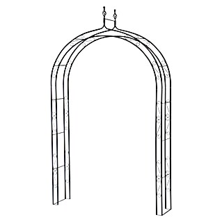 Siena Garden Rosenbogen Oxford (L x B x H: 150 x 36 x 250 cm, Anthrazit, Metall)