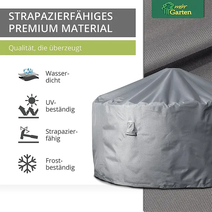 Mehr Garten Gartentisch-Schutzhülle - Polyester (PES), Grau