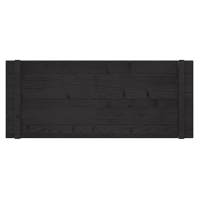 Upyard Hochbeet Multibox - L x B x H: 59 x 59 x 29,5 cm, Holz, Schwarz - Dunkelgraues Holzpaneel mit horizontalen Brettern und vertikalen Leisten, mit natürlicher Holzmaserung.