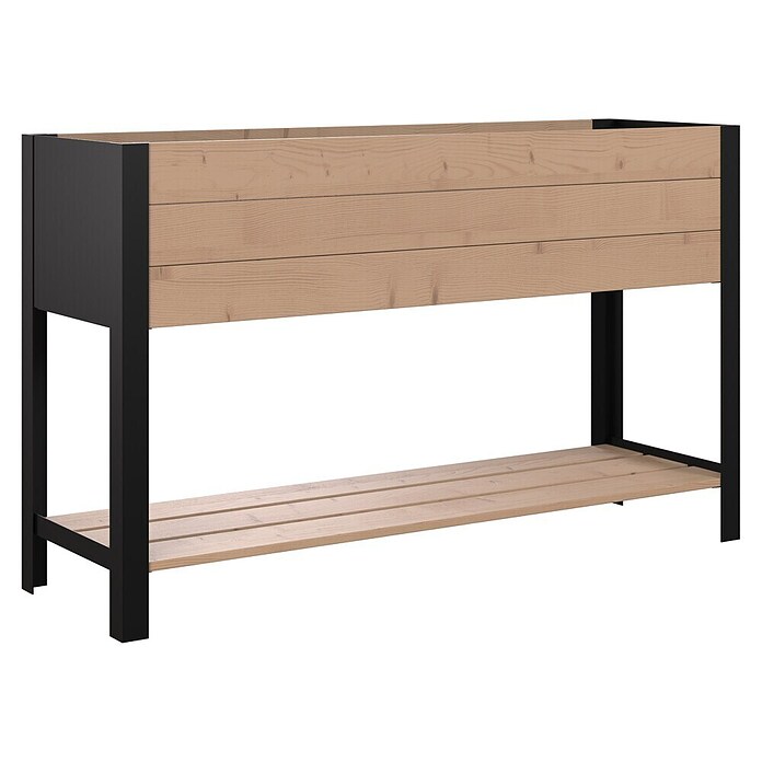 Upyard Huerto Modernbox alto (118 x 36 x 72 cm, Madera, Marrón/Negro) | BAUHAUS