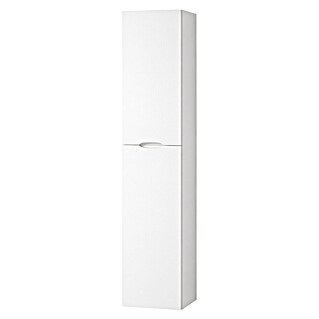 Armario alto de baño Turia (L x An x Al: 25 x 35 x 160 cm, Blanco brillo)