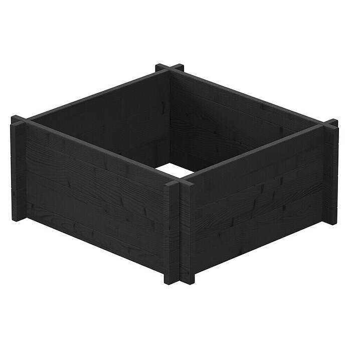 Upyard Hochbeet Multibox (L x B x H: 59 x 59 x 29,5 cm, Holz, Schwarz) | BAUHAUS