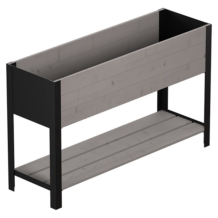Upyard Hochbeet Modernbox hoch (118 x 36 x 72 cm, Holz, Grau) | BAUHAUS