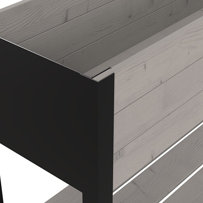 Upyard Hochbeet Modernbox hoch (118 x 36 x 72 cm, Holz, Grau) | BAUHAUS