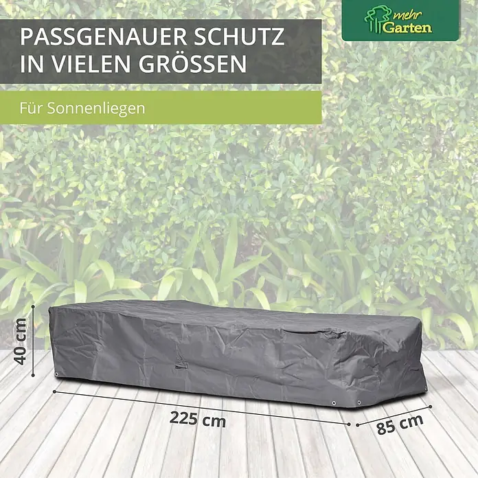 Mehr Garten Gartenliege Schutzhülle - Polyester (PES), Grau