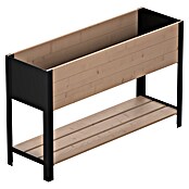 Upyard Huerto Modernbox alto (118 x 36 x 72 cm, Madera, Marrón/Negro) | BAUHAUS