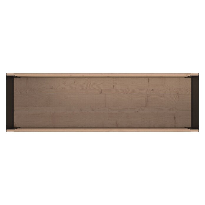 Upyard Huerto Modernbox alto (118 x 36 x 72 cm, Madera, Marrón/Negro) | BAUHAUS