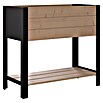 Upyard Hochbeet Modernbox hoch (78 x 36 x 72 cm, Holz, Braun/Schwarz) | BAUHAUS