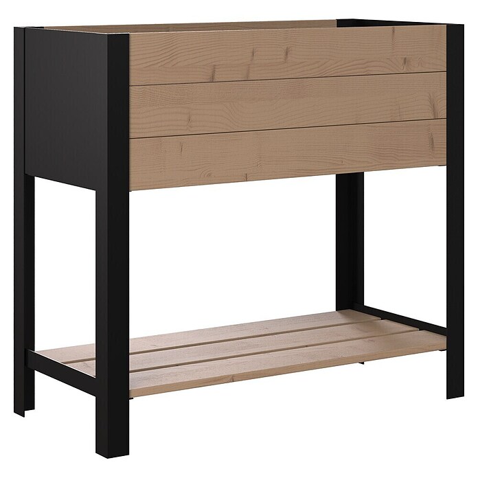 Upyard Hochbeet Modernbox hoch (78 x 36 x 72 cm, Holz, Braun/Schwarz) | BAUHAUS