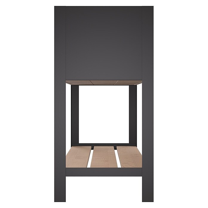 Upyard Huerto Modernbox alto (118 x 36 x 72 cm, Madera, Marrón/Negro) | BAUHAUS