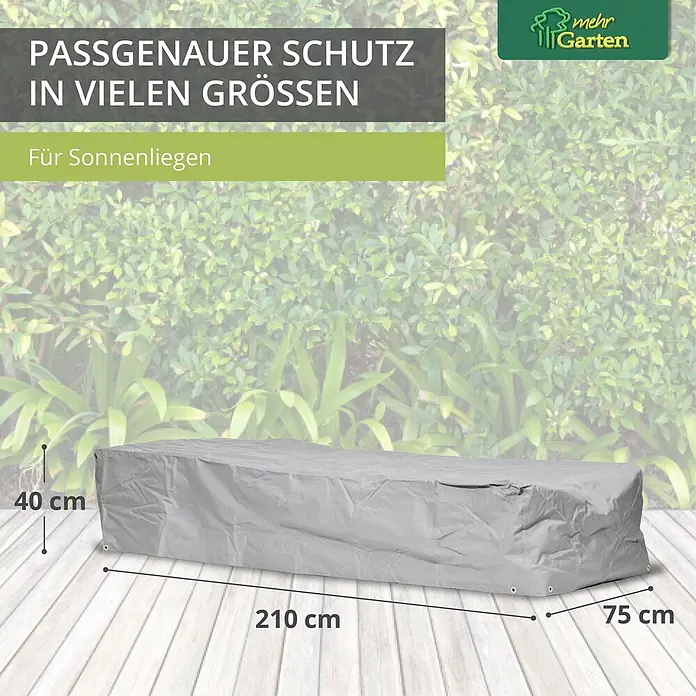 Mehr Garten Gartenliege-Schutzhülle - Polyester (PES), Grau
