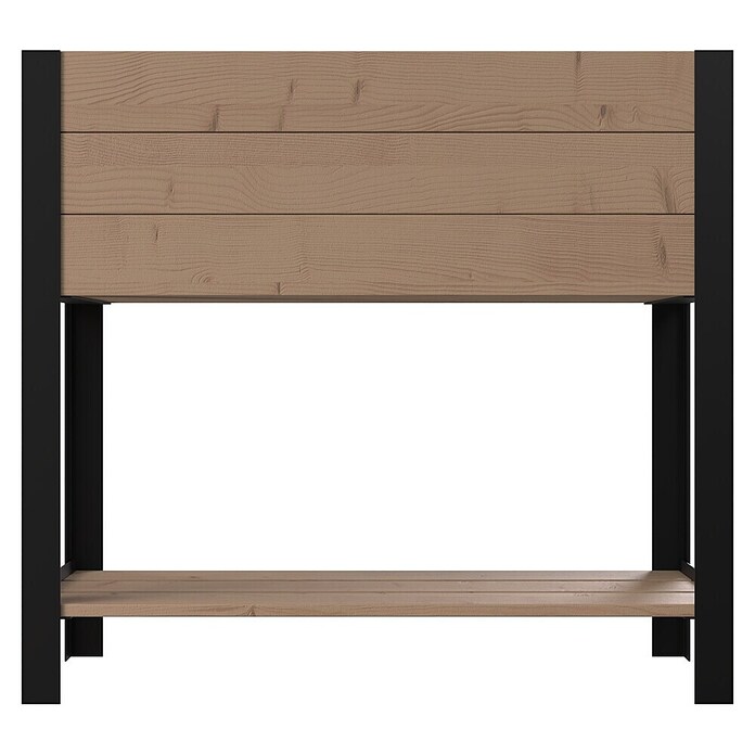 Upyard Hochbeet Modernbox hoch (78 x 36 x 72 cm, Holz, Braun/Schwarz) | BAUHAUS