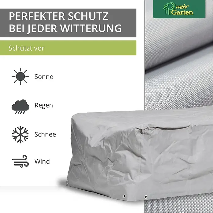 Mehr Garten Gartenliege-Schutzhülle - Polyester (PES), Grau