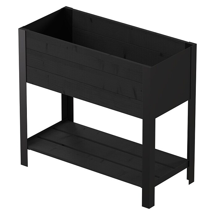 Upyard Huerto Modernbox alto (78 x 36 x 72 cm, Madera, Negro) | BAUHAUS