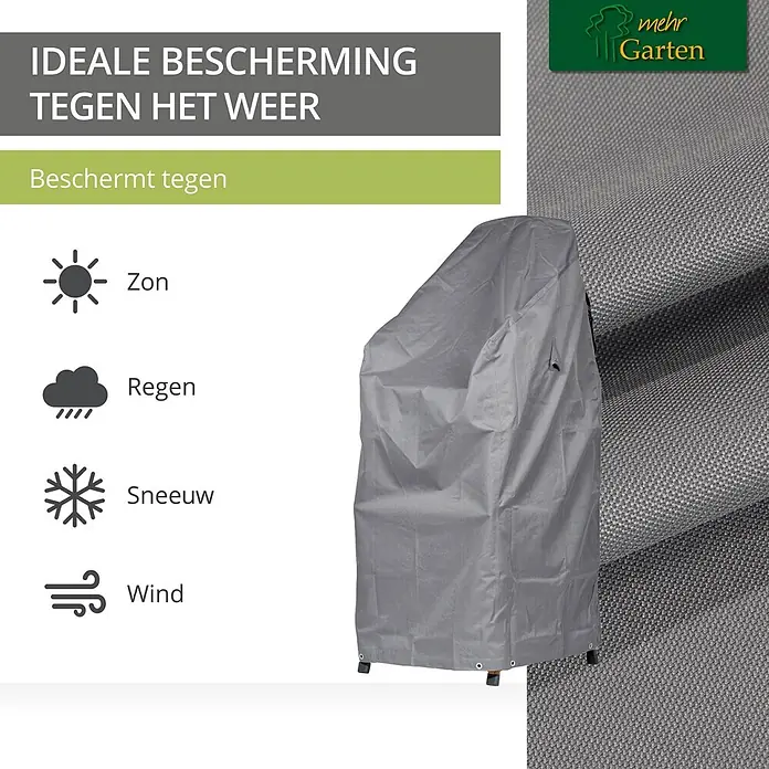 Mehr Garten Stapelsessel-Schutzhülle - Polyester (PES), Grau
