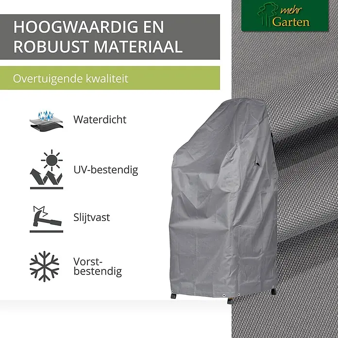 Mehr Garten Stapelsessel-Schutzhülle - Polyester (PES), Grau