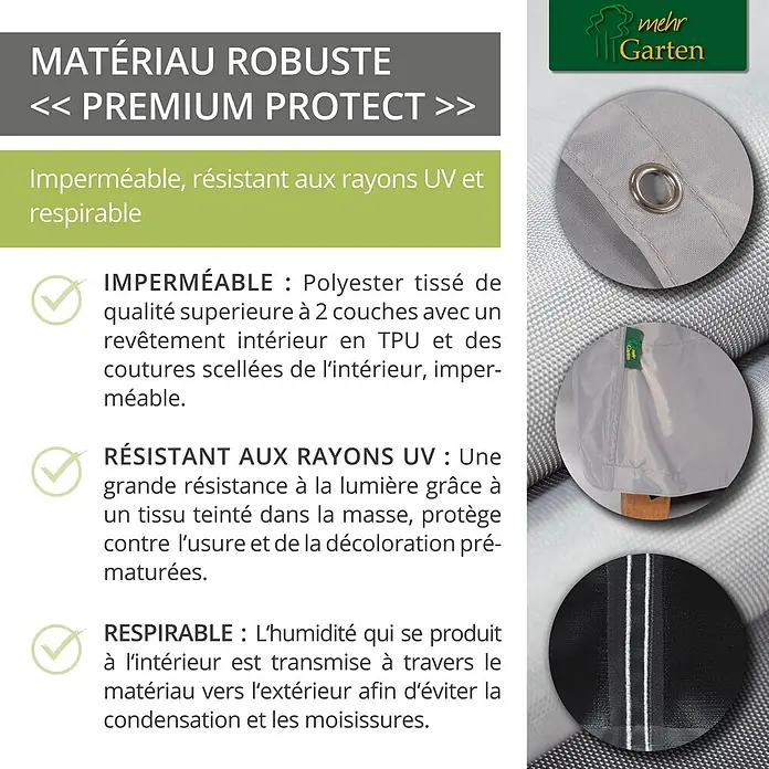 Mehr Garten Stapelsessel-Schutzhülle - Polyester (PES), Grau