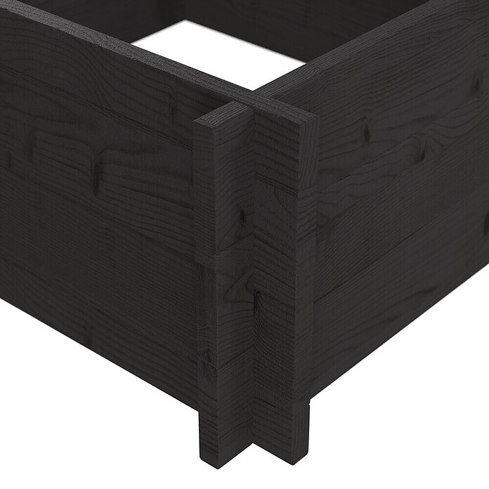 Upyard Hochbeet Multibox (L x B x H: 59 x 59 x 29,5 cm, Holz, Schwarz) | BAUHAUS